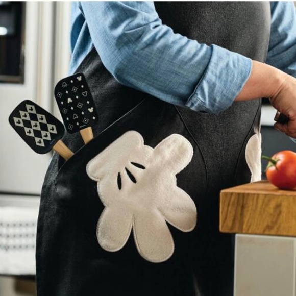Disney Home Monochrome Adjustable Apron w/Mickey Glove Pockets - REDUCED PRICE - Picture 4 of 4